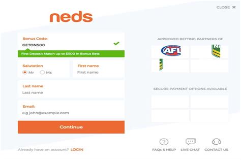 neds first deposit bonus